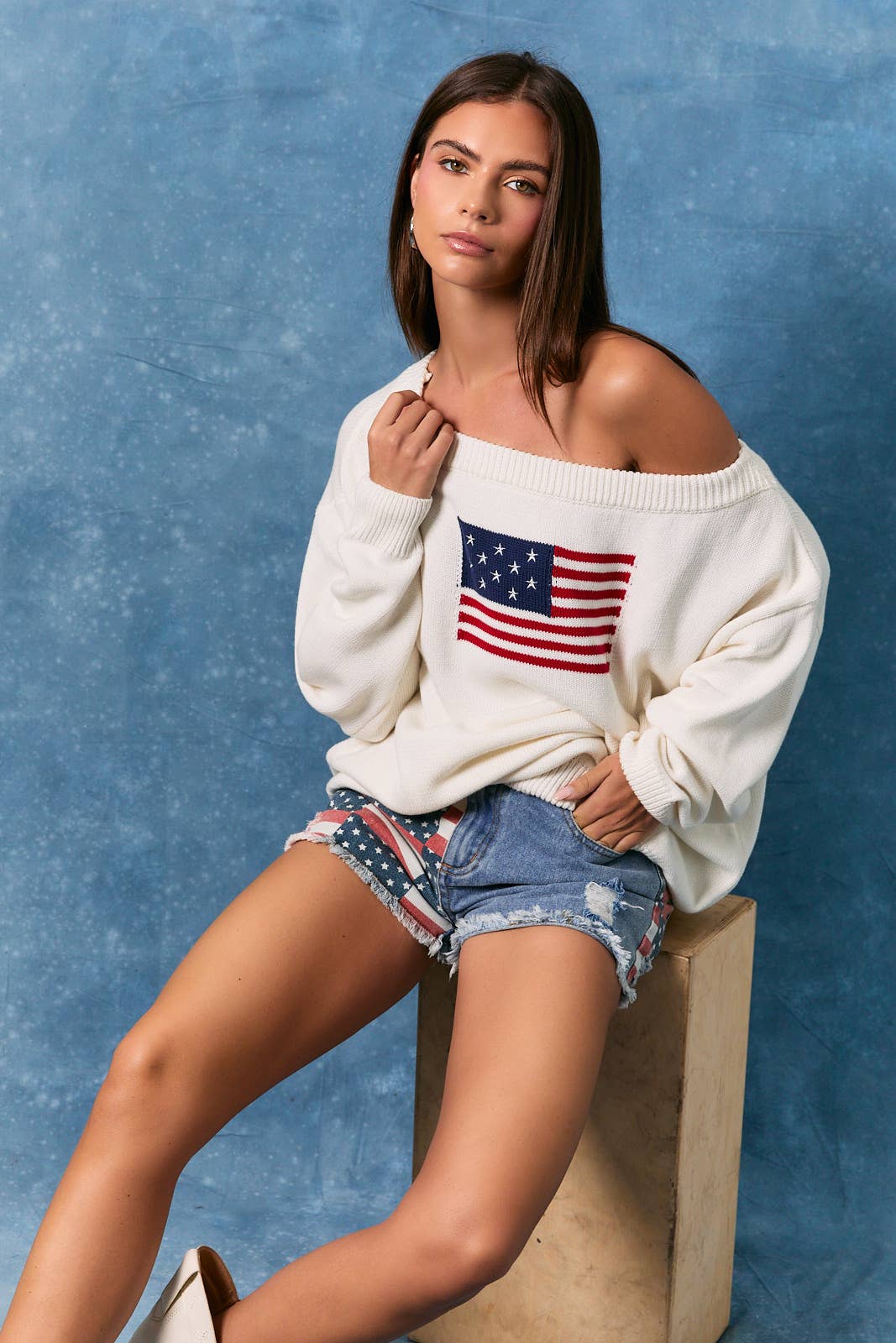OFF SHOULDER OVERSIZED SWEATER TOP