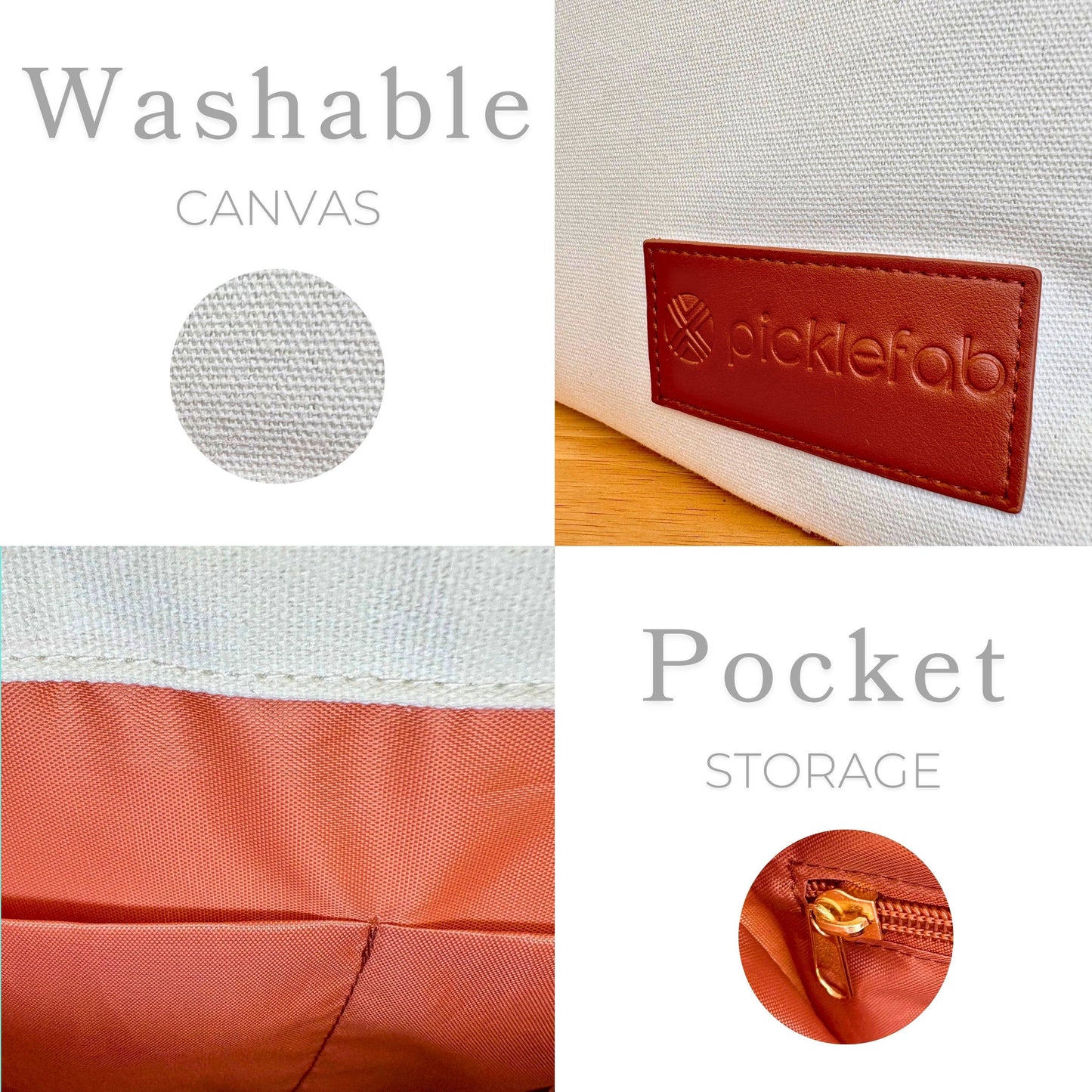 Canvas Pickleball Tote Bag