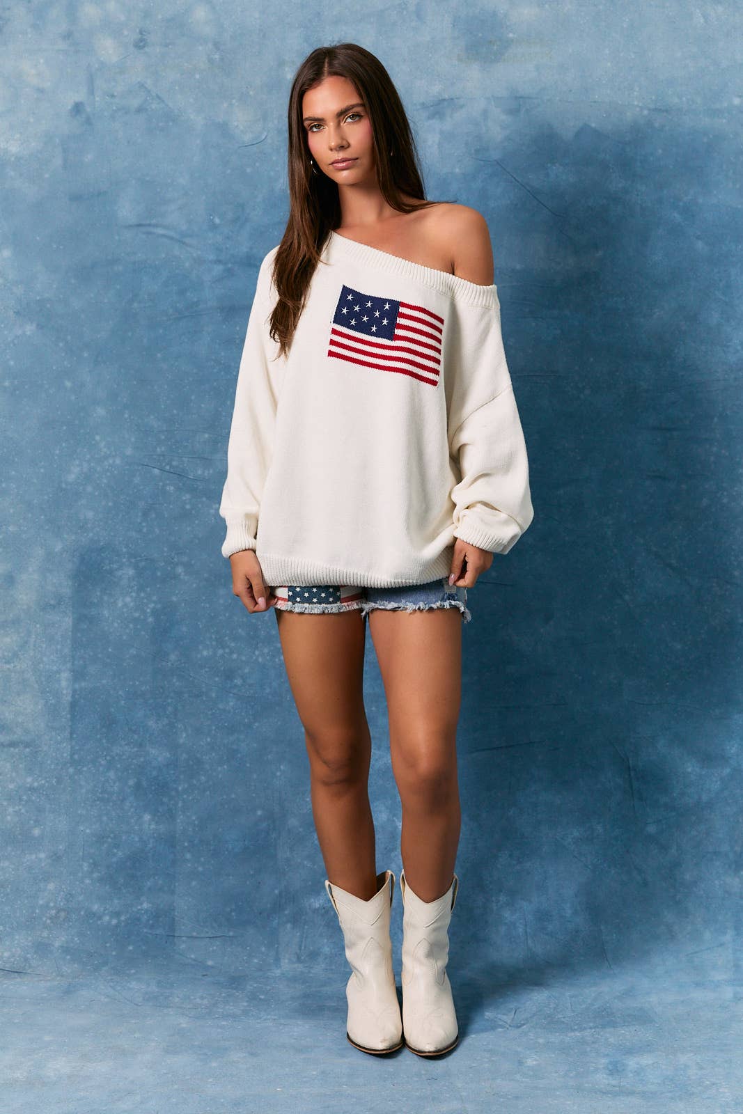OFF SHOULDER OVERSIZED SWEATER TOP