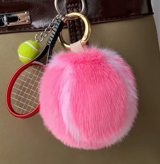 Fluff Ball Tennis Charms