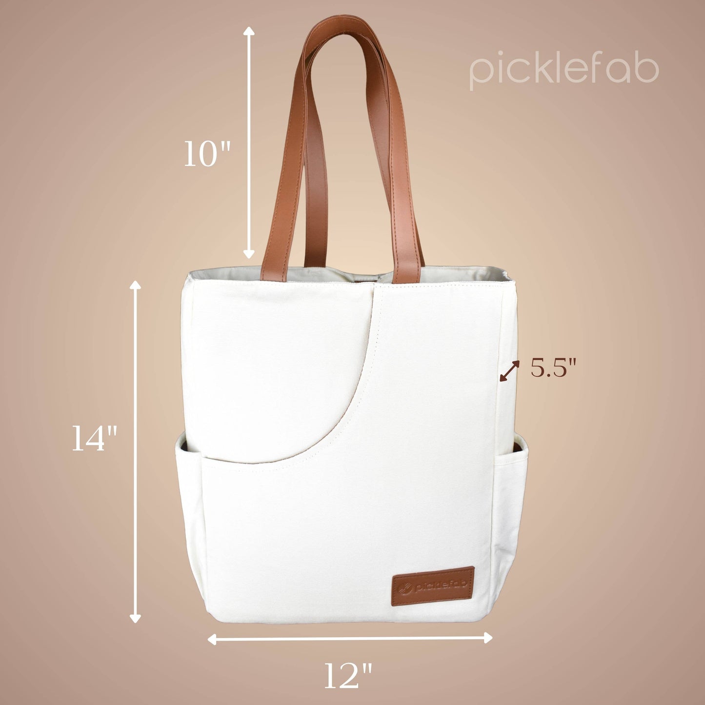 Canvas Pickleball Tote Bag