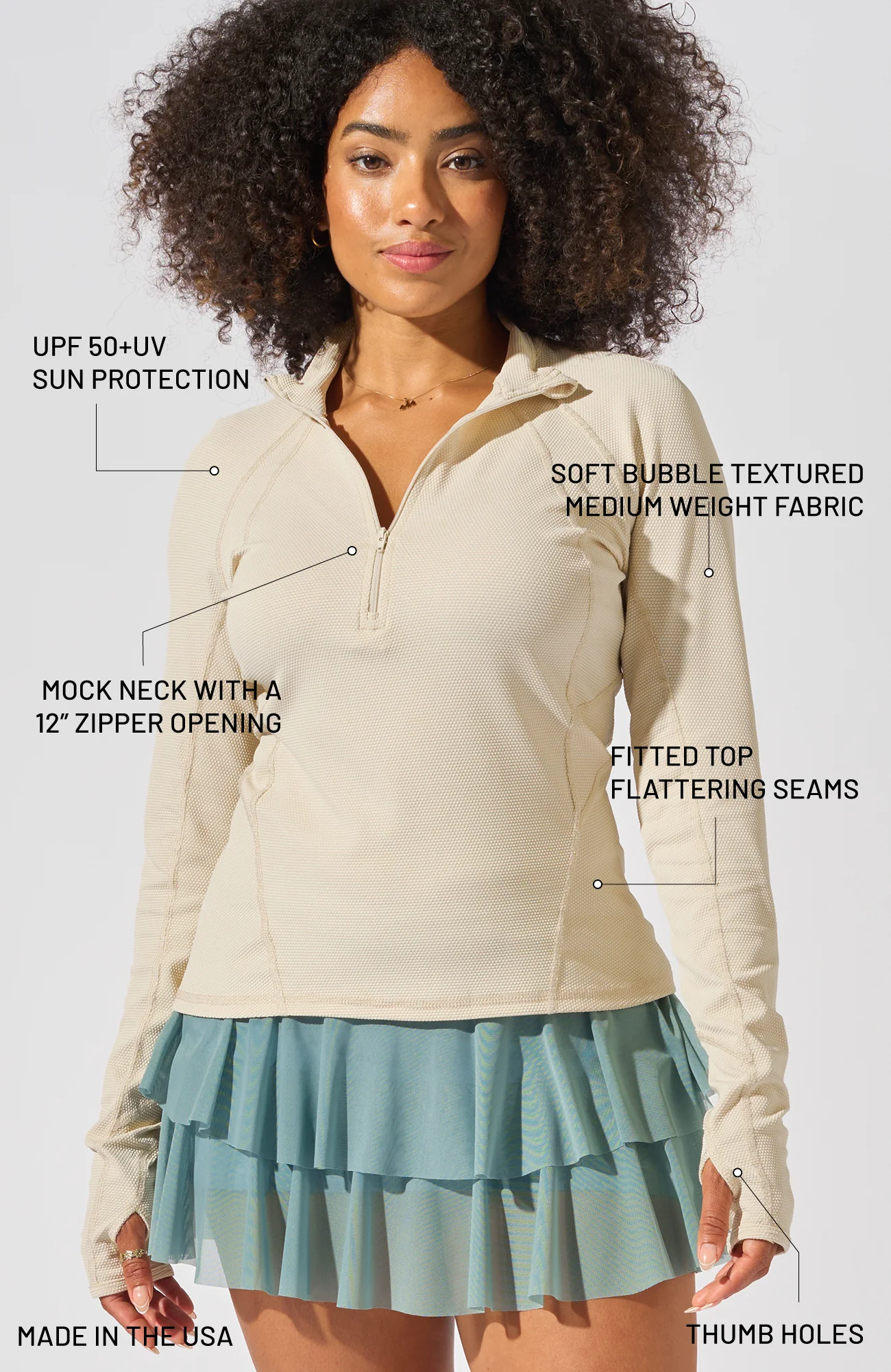 Bobbe Active 1/2 zip
