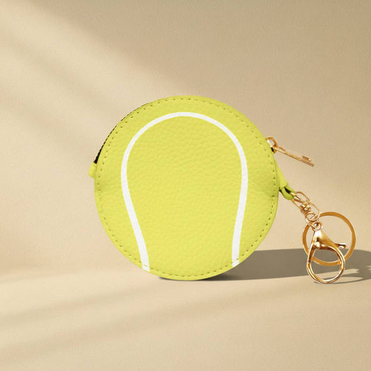 🎾 Tennis Ball Keychain Bag Charm Sports Coin Purse Pouch