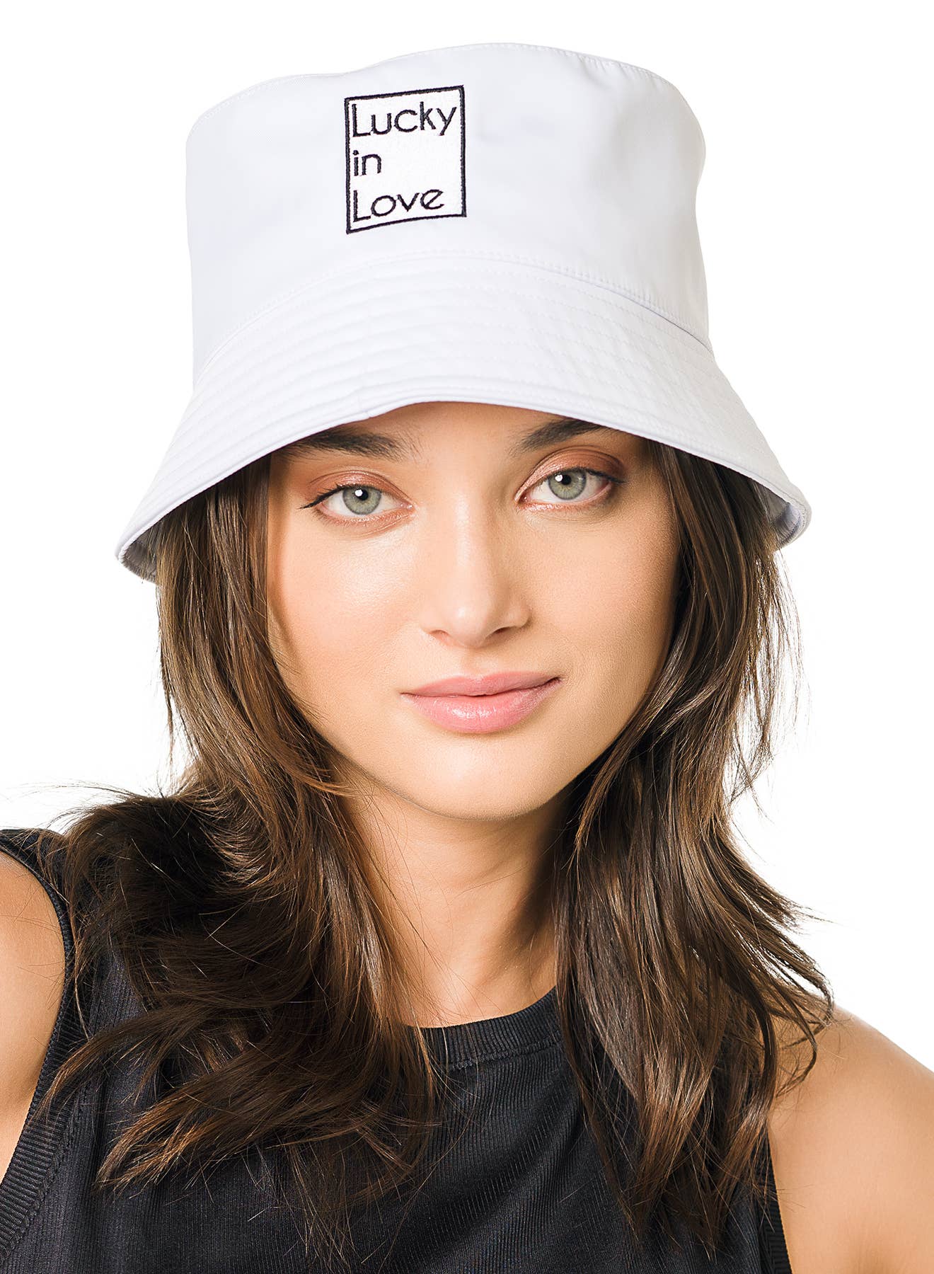 Women's Lucky Bucket Hat - WHITE