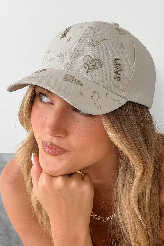 Cool Girl LOVE Heart Embroidered Baseball Cap