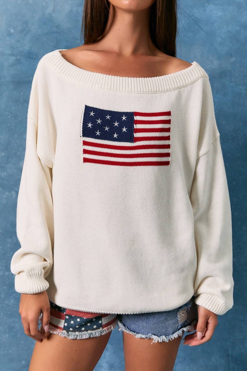 OFF SHOULDER OVERSIZED SWEATER TOP