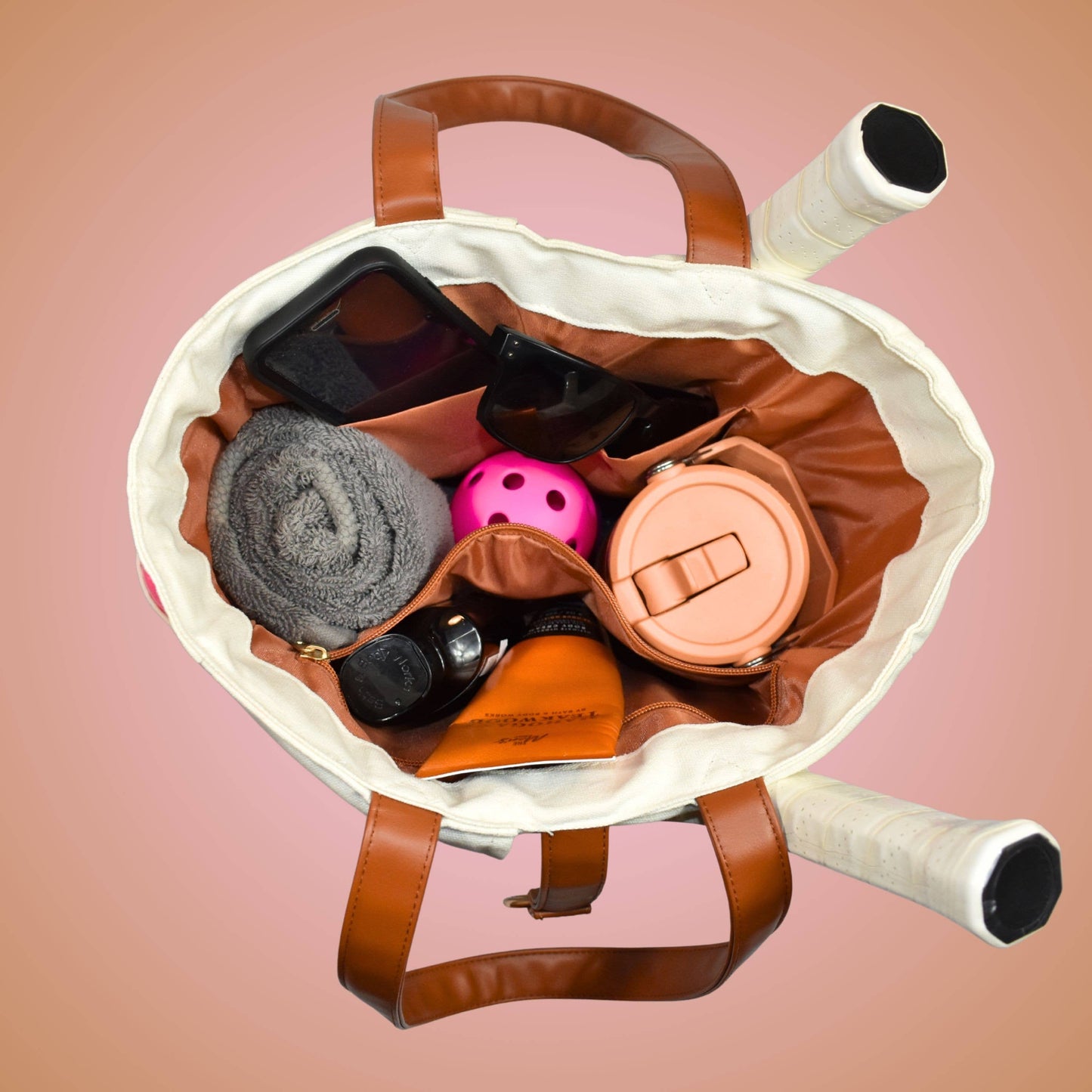 Canvas Pickleball Tote Bag
