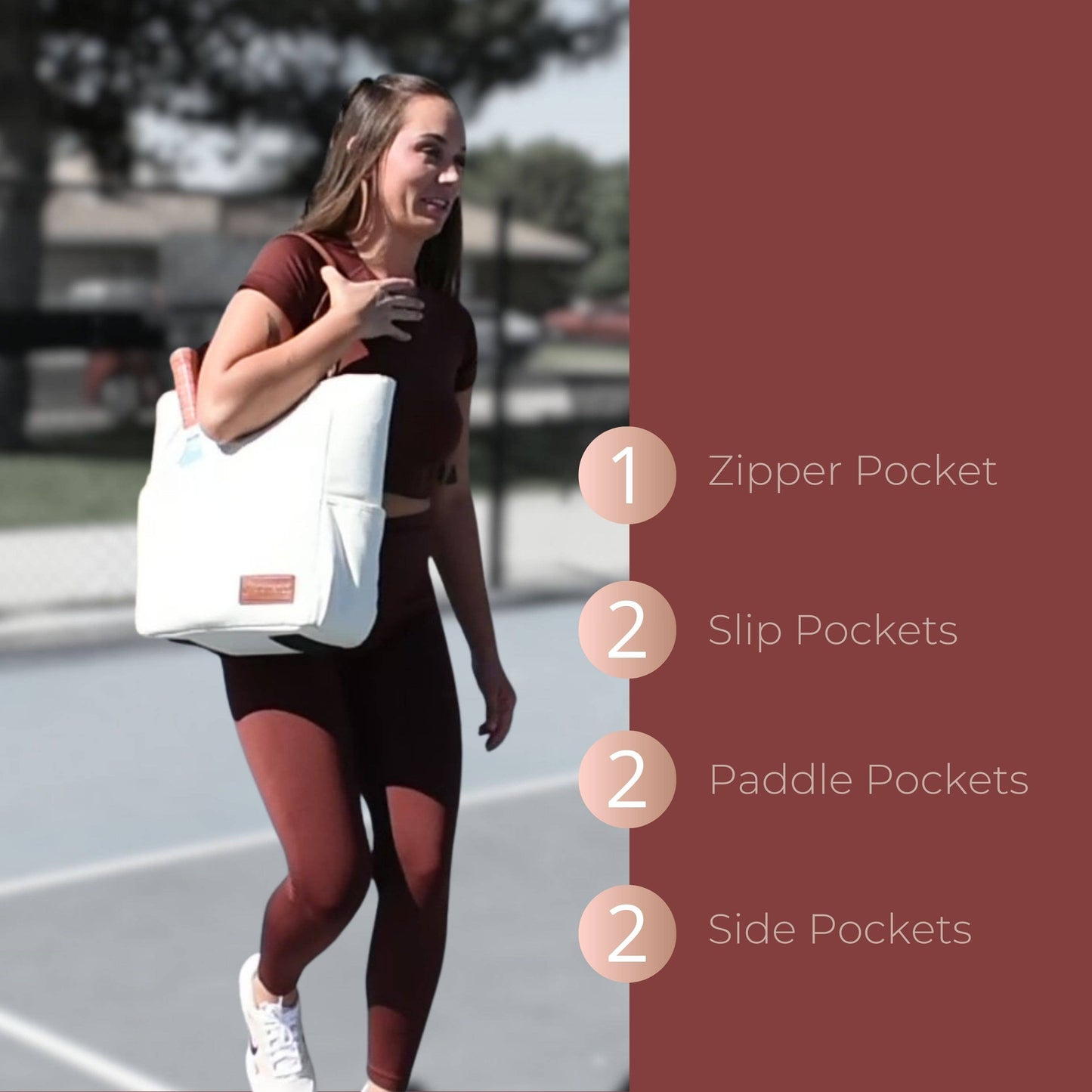Canvas Pickleball Tote Bag