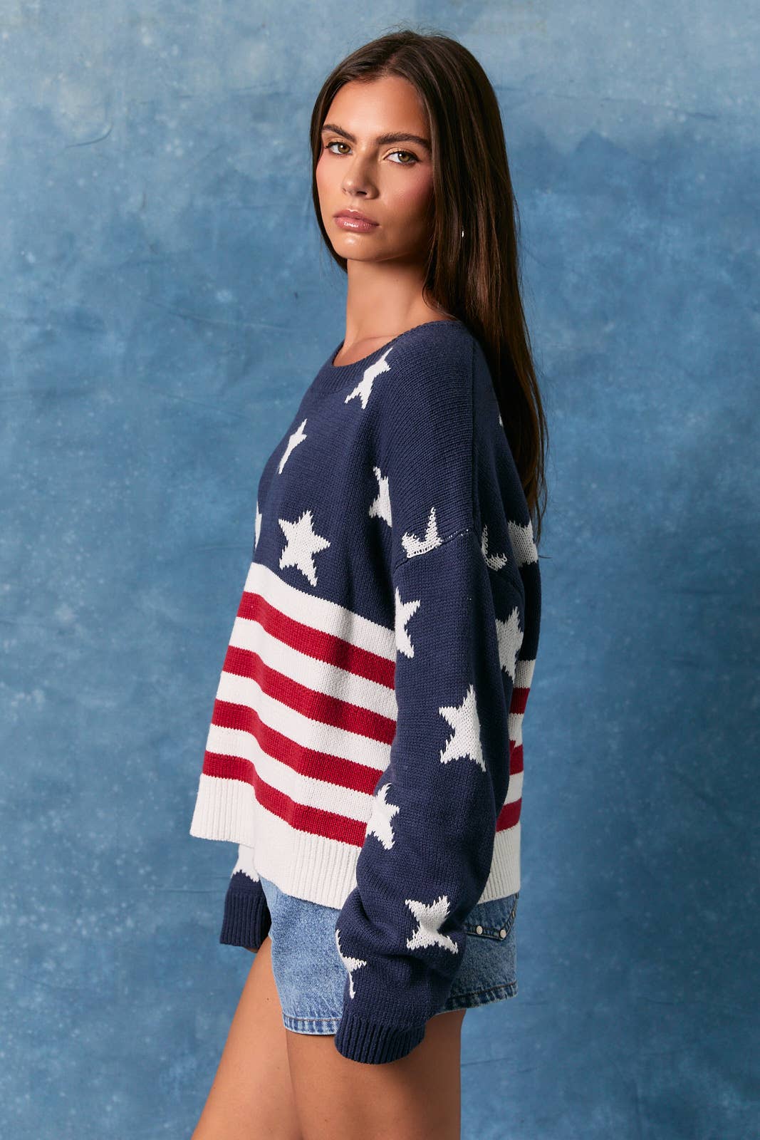 AMERICAN FLAG SWEATER TOP